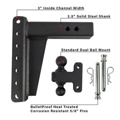 2.5" HEAVY DUTY 8" DROP/RISE HITCH